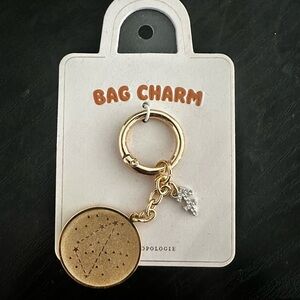 Anthropologie Gold Bag Charm